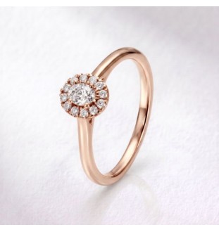 Anillo de compromiso oro 18kts y diamantes 0.32cts 90210