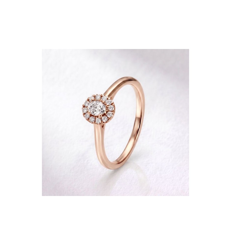 Anillo de compromiso oro 18kts y diamantes 0.32cts 90210