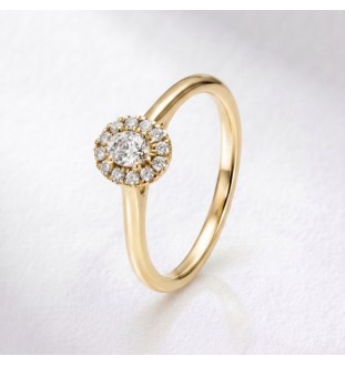 Anillo de compromiso oro 18kts y diamantes 0.32cts 90210