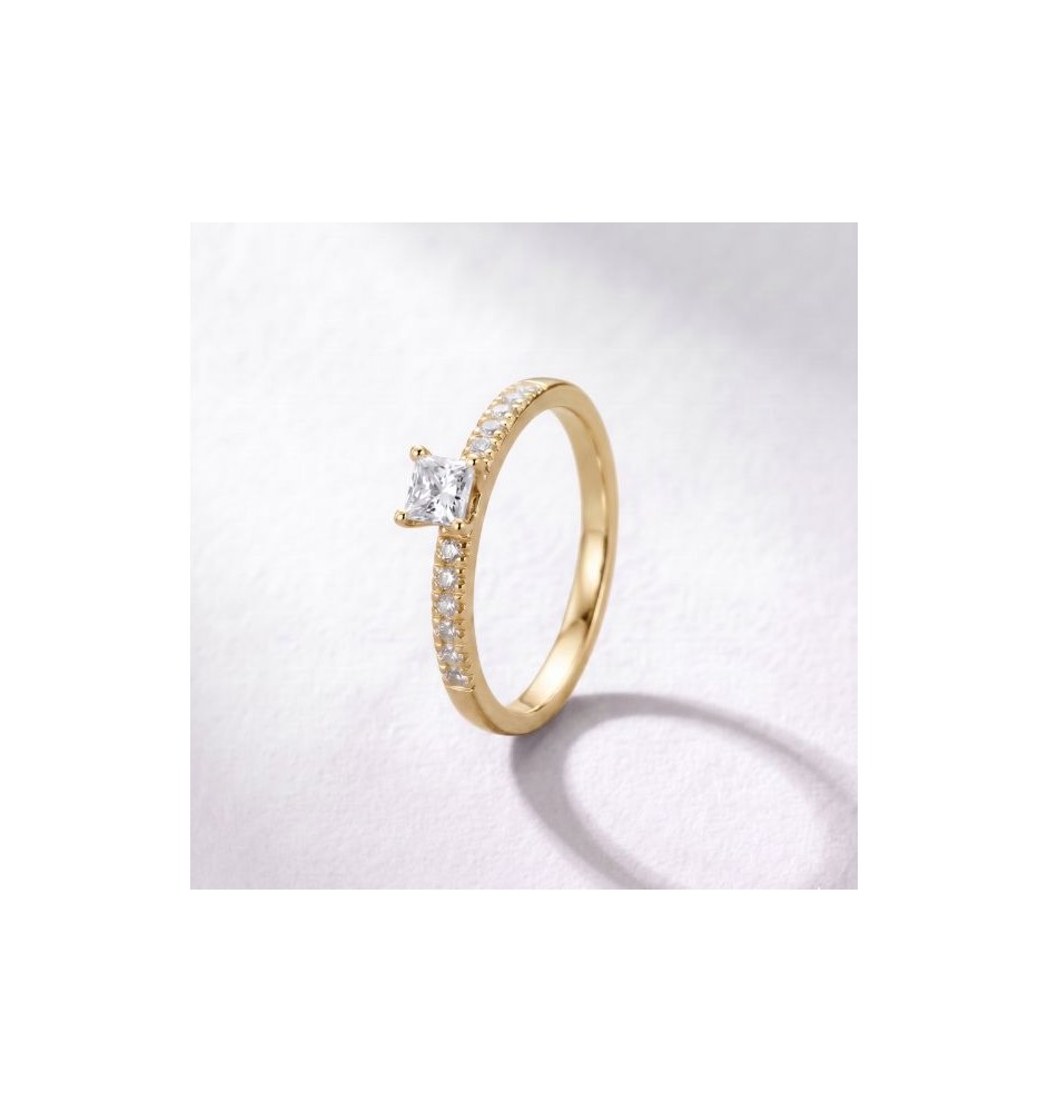 Anillo de compromiso oro 18kts y diamantes 0.32ct 90130