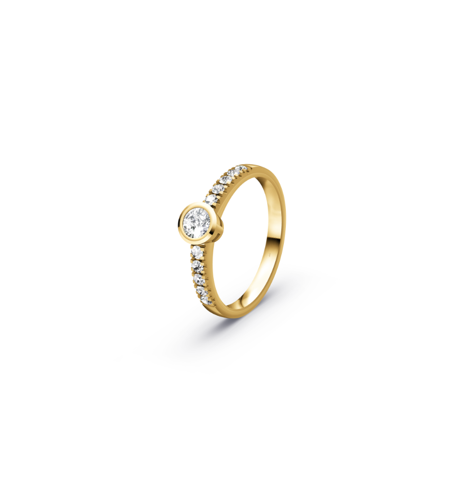 Anillo de compromiso oro 18kts y diamantes 0.55ct 90070