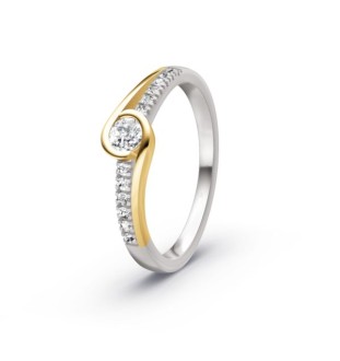 Anillo de compromiso oro 18kts y diamantes 0.27ct 90030