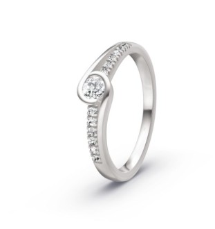 Anell de compromís or 18kts i diamants 0.27ct 90030