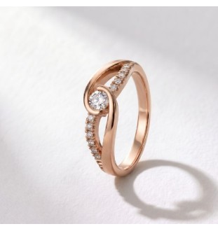 Anillo de compromiso oro 18kts y diamantes 0.32cts 90050