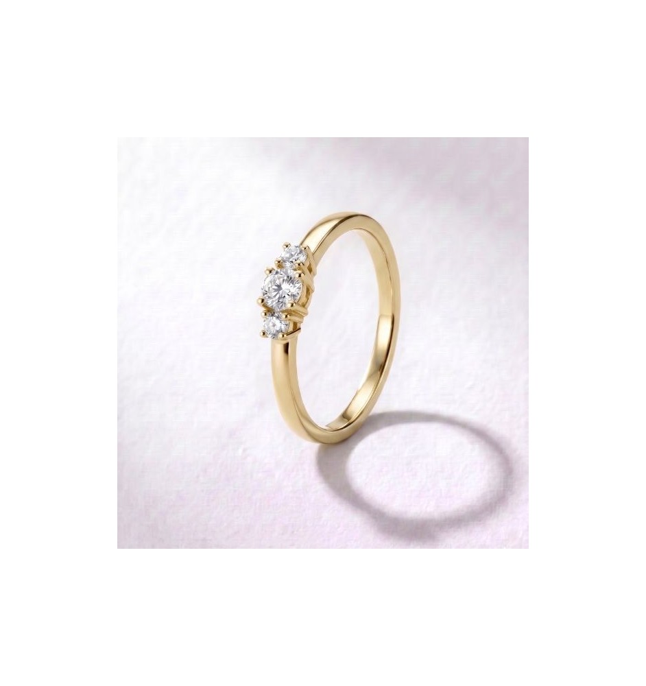 Anell de compromís or 18kts i diamants 0.25ct 64150