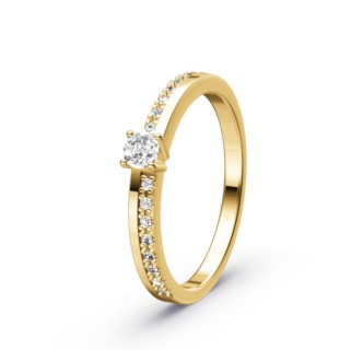 Anell de compromís or 18kts i diamants 0.23ct 54150