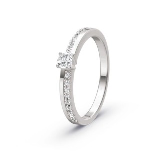 Anell de compromís or 18kts i diamants 0.23ct 54150