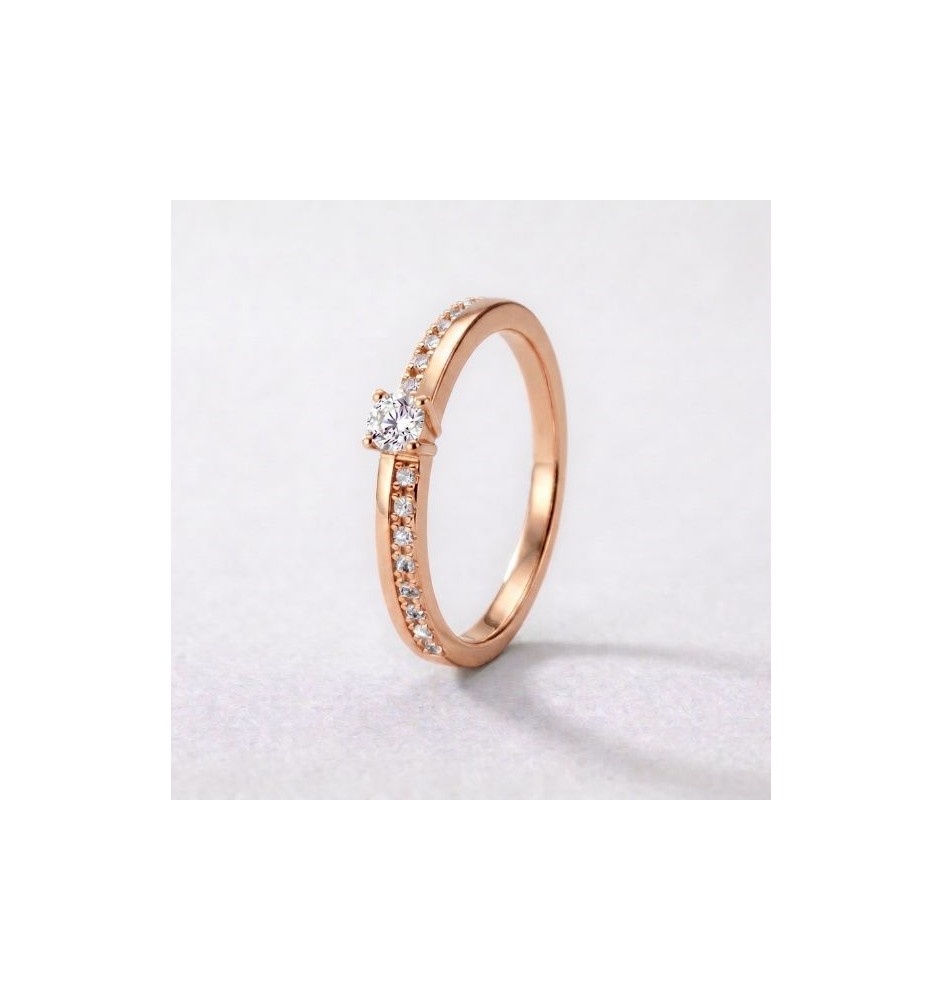 Anell de compromís or 18kts i diamants 0.23ct 54150