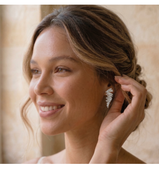 Pendientes  plata ley y circonitas 20243PE