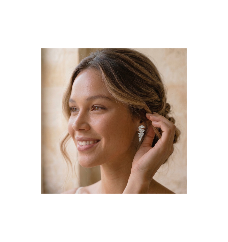 Pendientes  plata ley y circonitas 20243PE