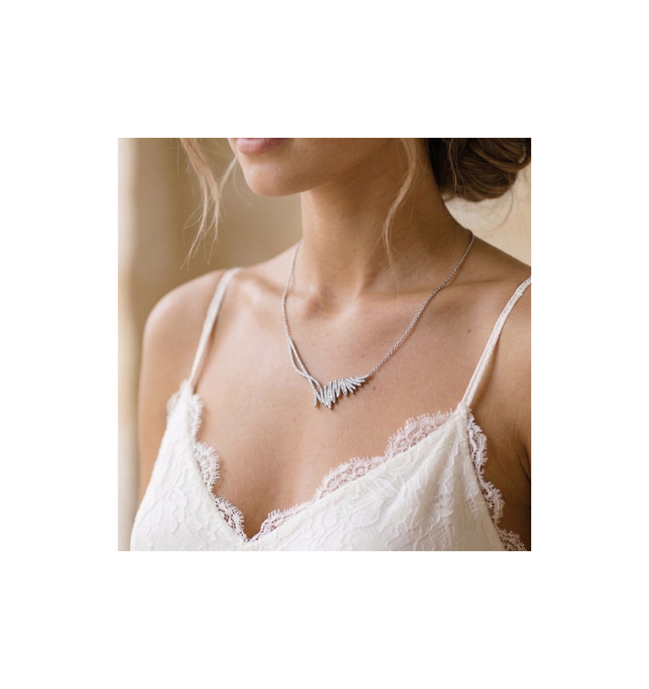 Collaret en plata de llei i circonites  20243CL