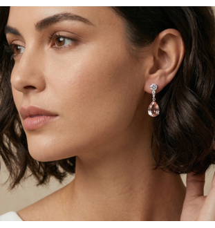 Pendientes  plata ley y circonitas Salvatore 112A0243