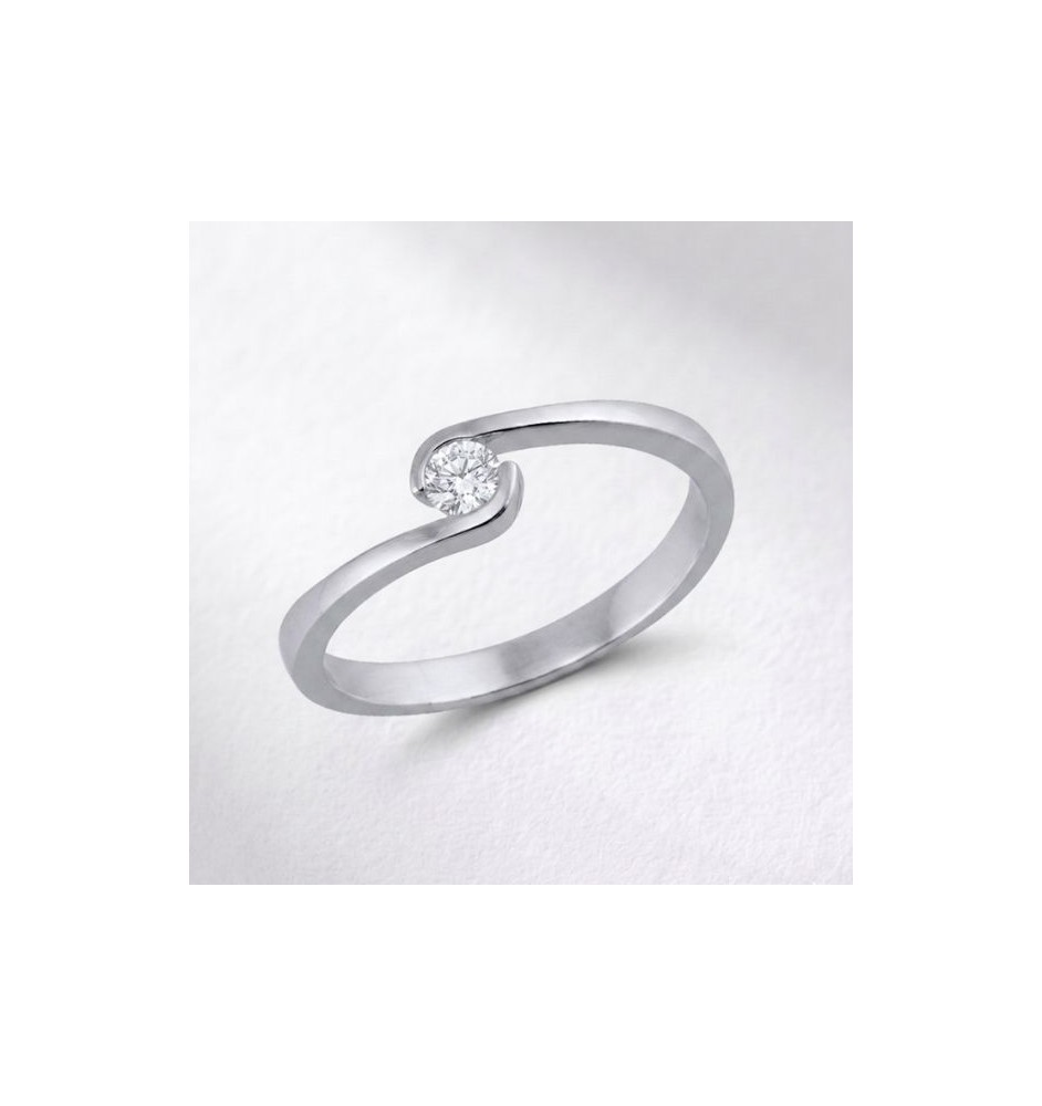 Anillo de compromiso en oro 18kts y diamante natural 3027