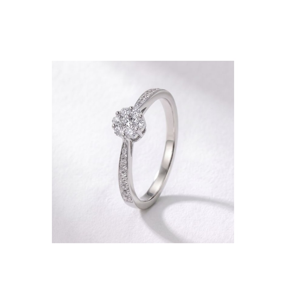 Anillo de compromiso en oro 18kts y diamante natural SP25800
