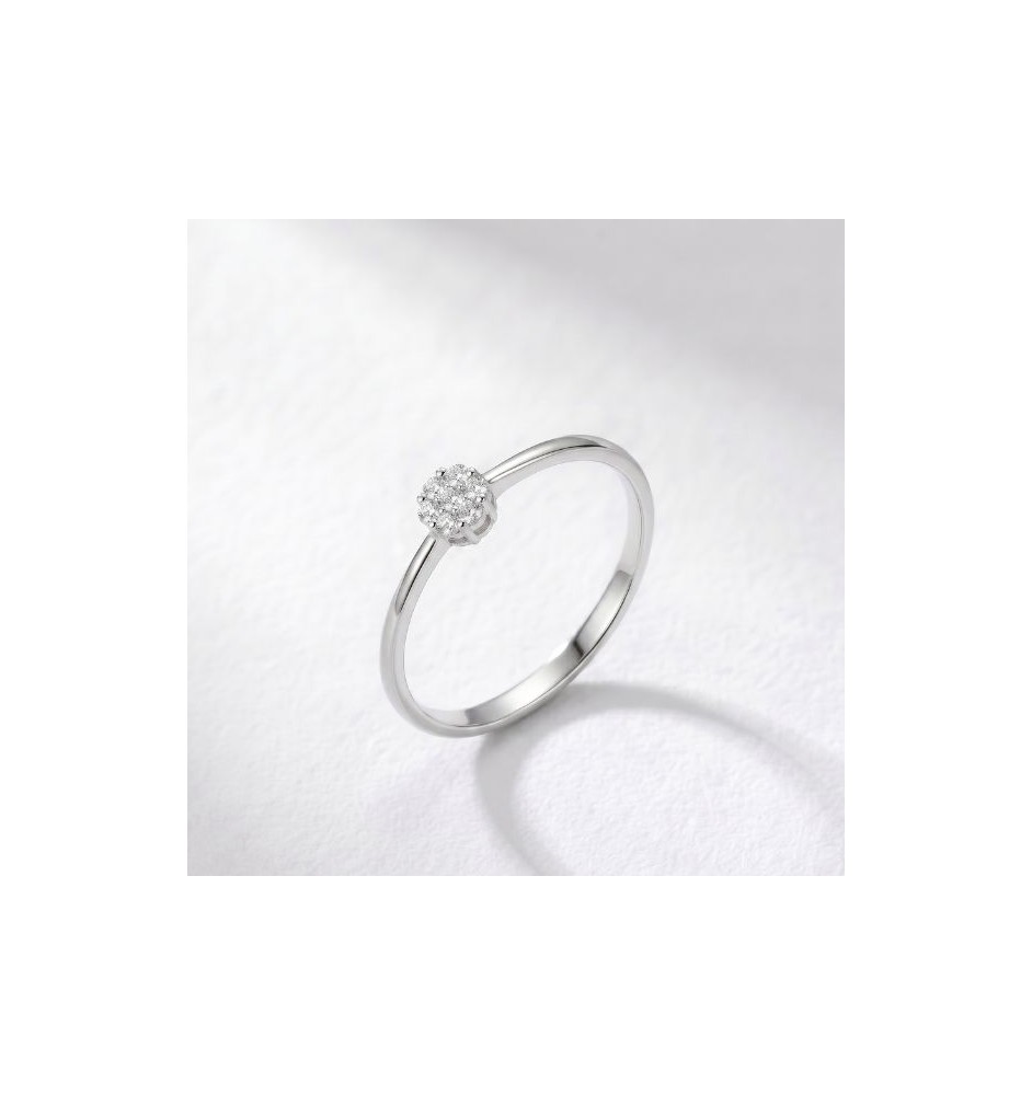 Anillo de compromiso en oro 18kts y diamante natural 4936BB