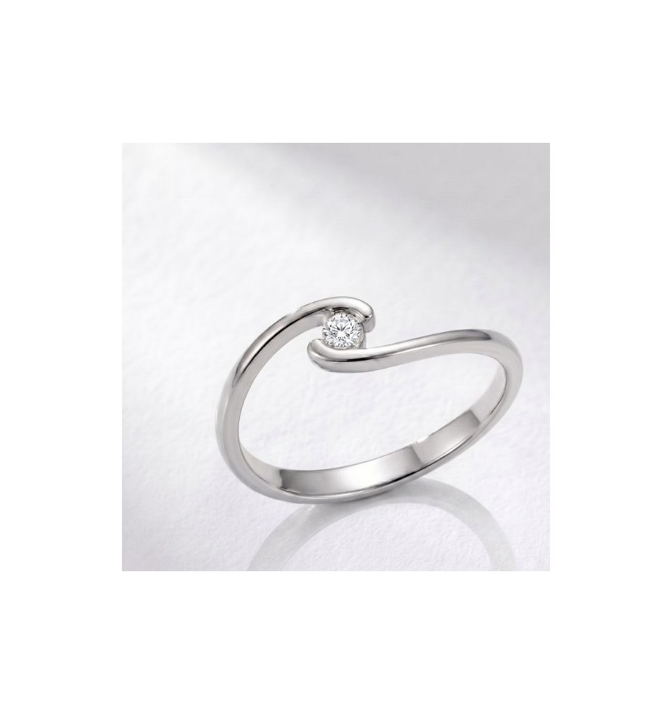 Anillo de compromiso en oro 18kts y diamante natural 3022