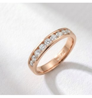 Anillo media alianza en oro...