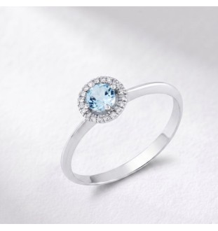 Anillo oro blanco 18kts...