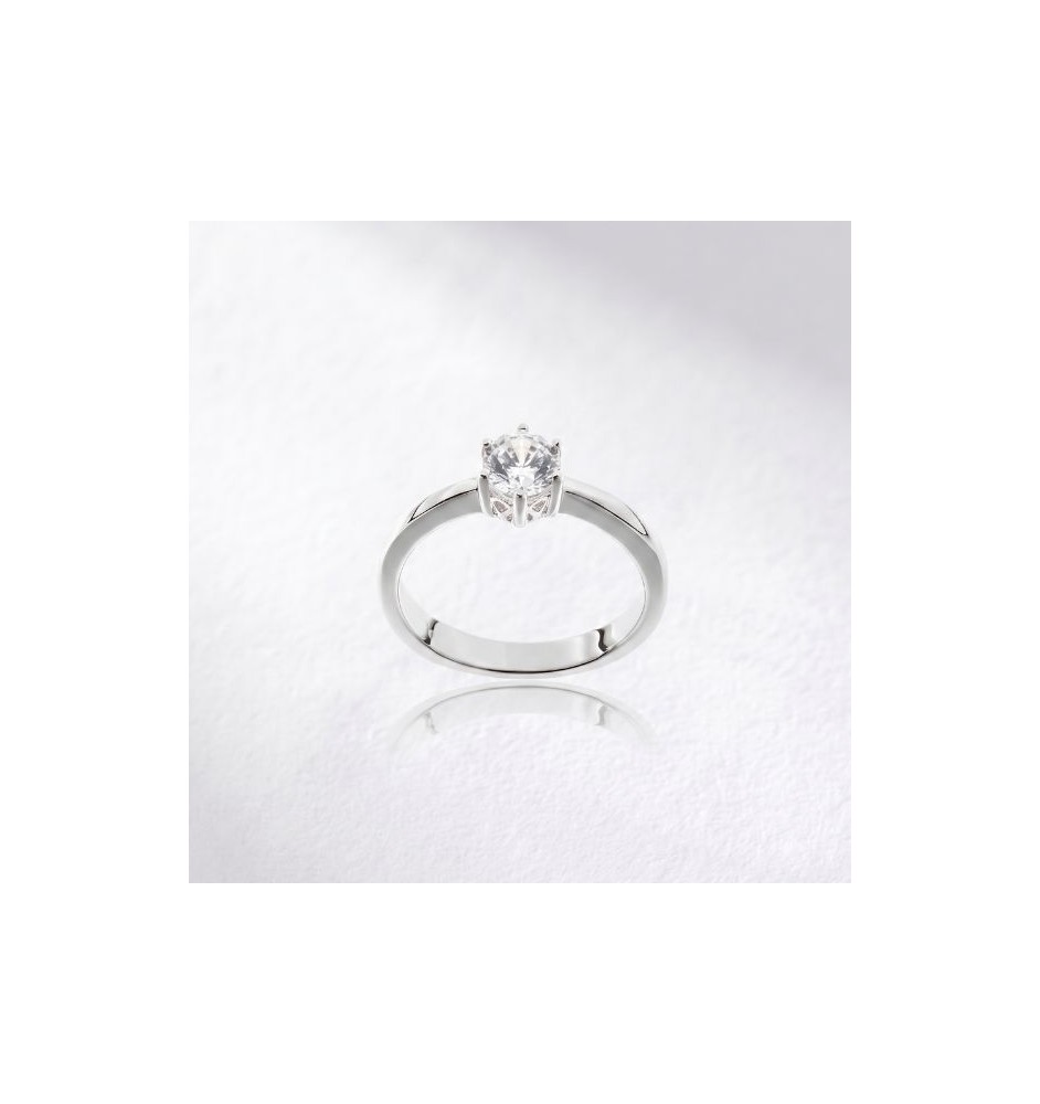 Anillo de compromiso en plata y circonita ws008-0.50