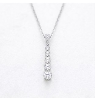 Collar oro blanco 18 kts...