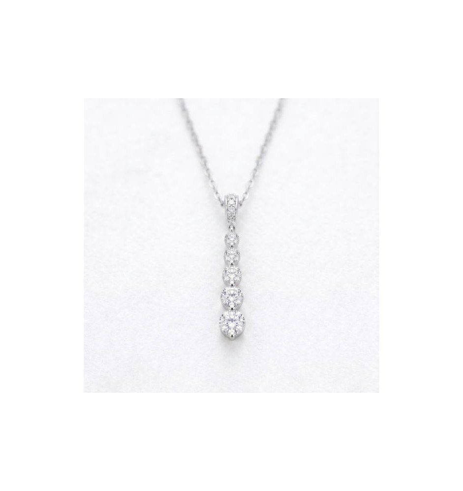 Collar oro blanco 18 kts con diamantes 7929BB