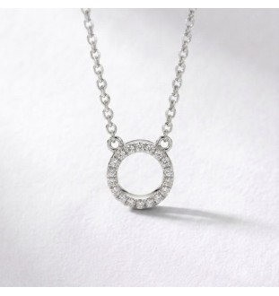 Collar oro blanco 18 kts...