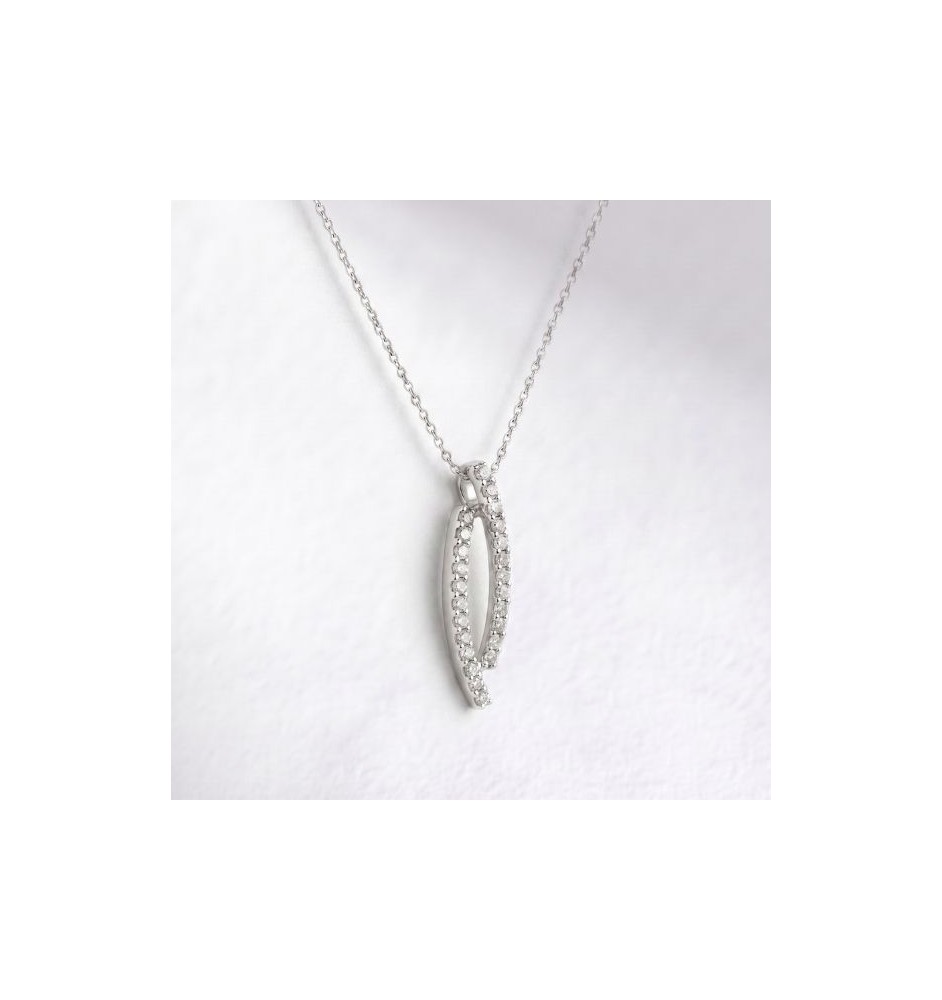 Colgante oro blanco 18 kts con diamantes 321/1/B