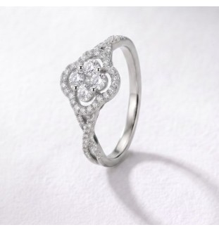 Anillo de compromiso oro 18kts y diamantes 0.50ct 97502B