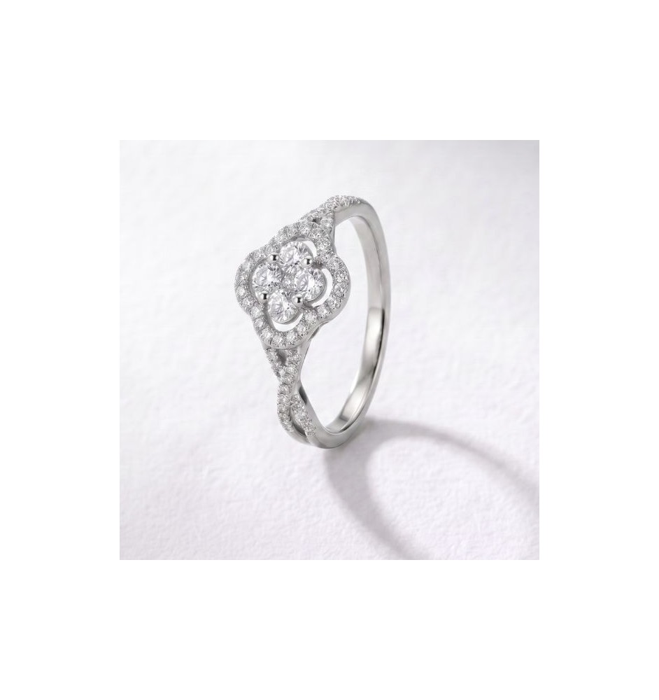 Anell de compromís or 18kts i diamants  0.50ct 97502B