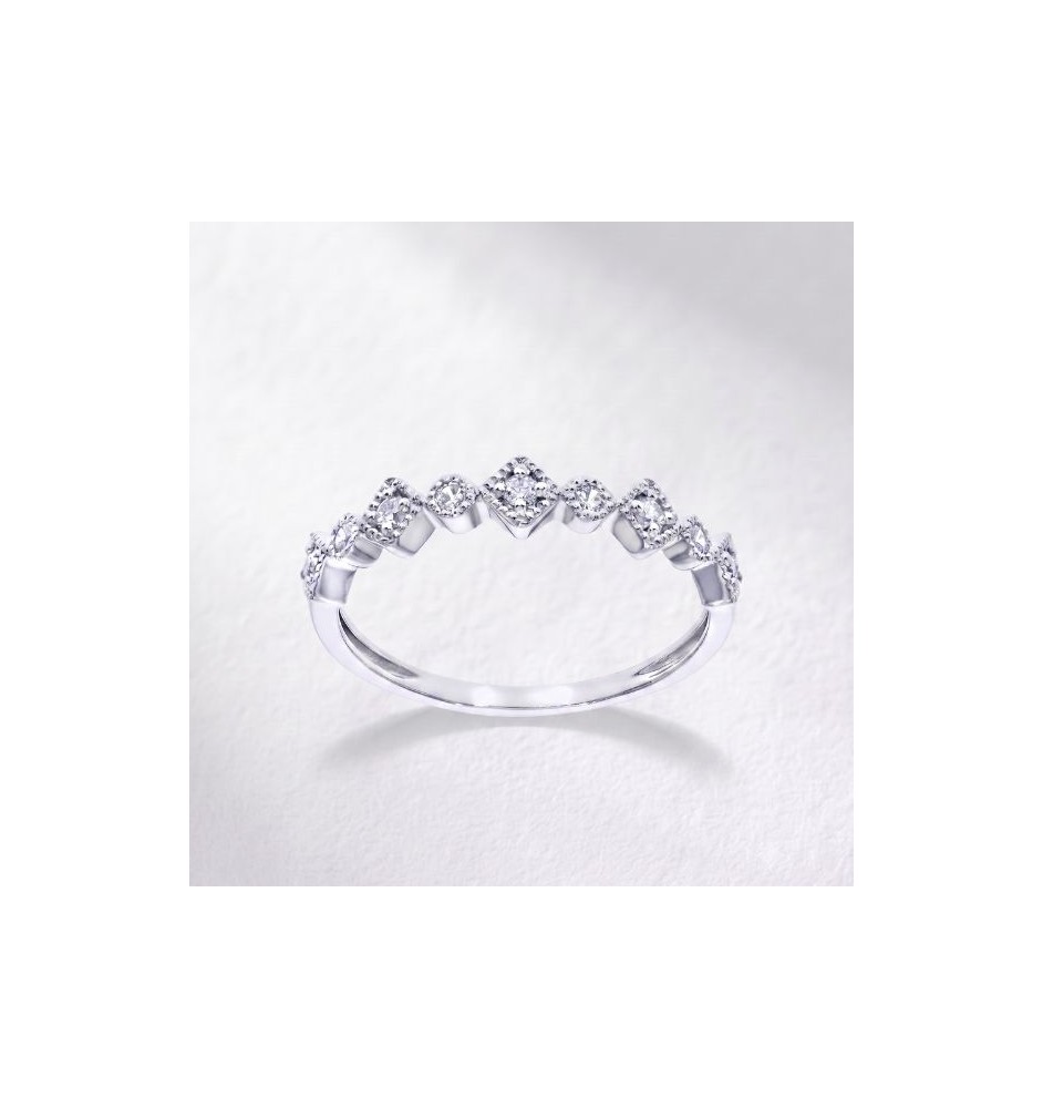 Media alianza en oro 18kts y diamantes 0.16cts 106316BB