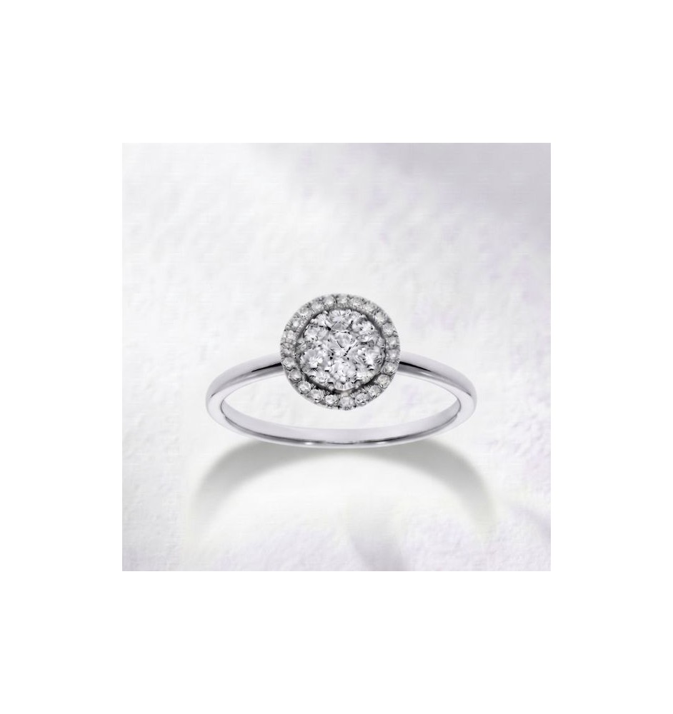Anell de compromís or 18kts i diamants  0.42ct 6160BB