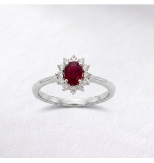 Anillo de compromiso en oro...