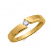 Anillo compromiso oro amarillo y brillante 0.07cts 9478b